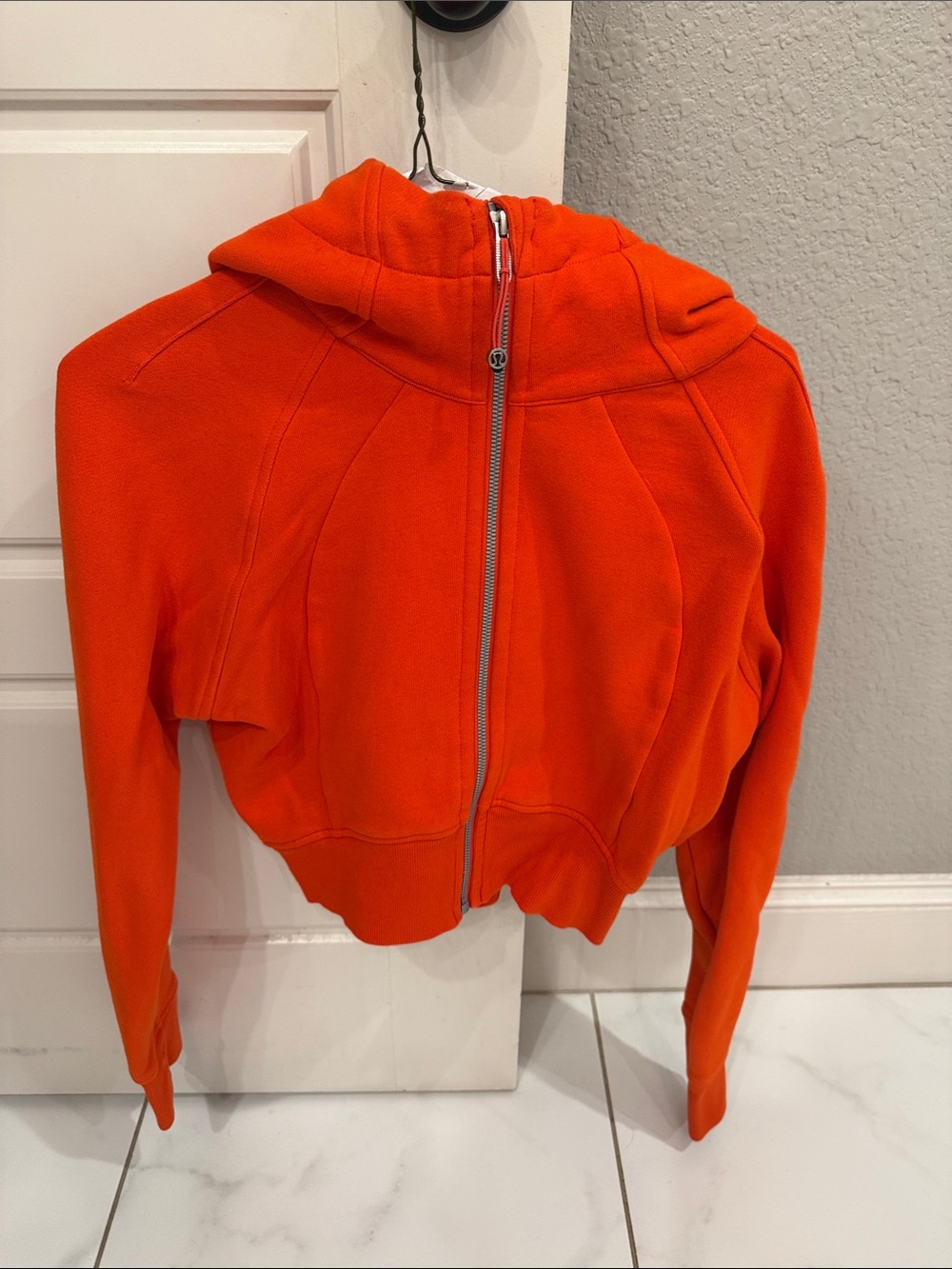 lululemon Orange Cropped Bomber Jacket